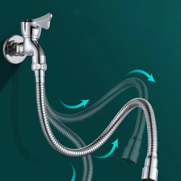 Rallonge de robinet rotatif flexible aérateur d'eau - Argenté